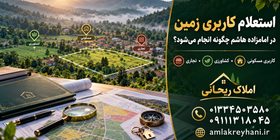 استعلام کاربری زمین در امامزاده هاشم چگونه انجام می‌شود؟